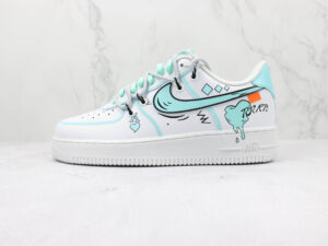 Tênis Nike Air Force 1 low – branco e azul / copas